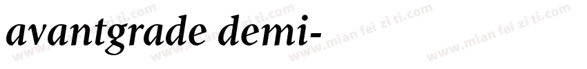 avantgrade demi字体转换